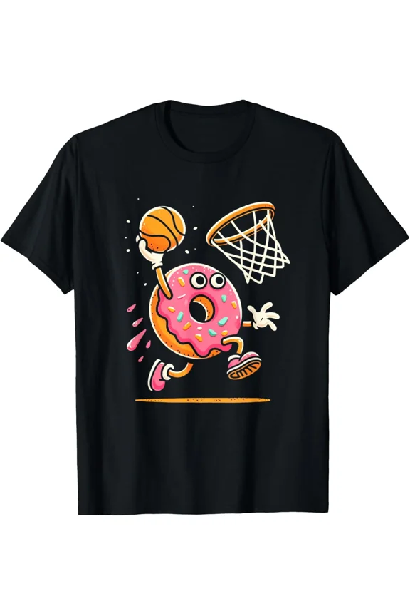 Funny Donut Dunking Basketball Food Champ Sports New Unisex T-Shirt, up to size 5xl