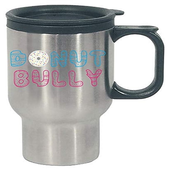 Funny Donut Pun Stainless Steel Travel Mug - Perfect for Snacks & Humor Lovers