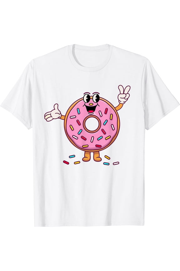 Funny Donut Shirt Toddler Boys Kids Girls Donut Sprinkles T-Shirt