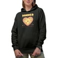 thumbnail image 1 of Funny Donuts Are My Valentine with a Heart Donut, Retro Valentine's Day Gift, Black Hooded Sweatshirt or Hoodie, 3XL, 1 of 5