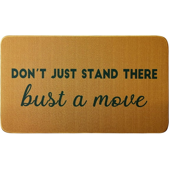 Funny Door Mat Welcome mat for Front Door Indoor Outdoor Non-Slip Welcome Doormat Home Entryway Front Porch Decor Easy Clean Rubber Don''t Just Stand There Bust a Moue Doormat 30"x17"
