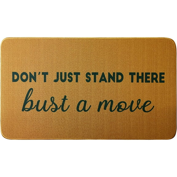 Funny Door Mat Welcome mat for Front Door Indoor Outdoor Non-Slip Welcome Doormat Home Entryway Front Porch Decor Easy Clean Rubber Don''t Just Stand There Bust a Moue Doormat 30"x17"