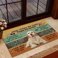 thumbnail image 1 of Funny Door Mats Indoor Visiting My House Please Remember Golden Retriever Dog's Rules Welcome Doormats Entrance Rug Bath Rug Decorative Home Kitchen Floor Front Door Mats 36 x24 Inch, 1 of 5