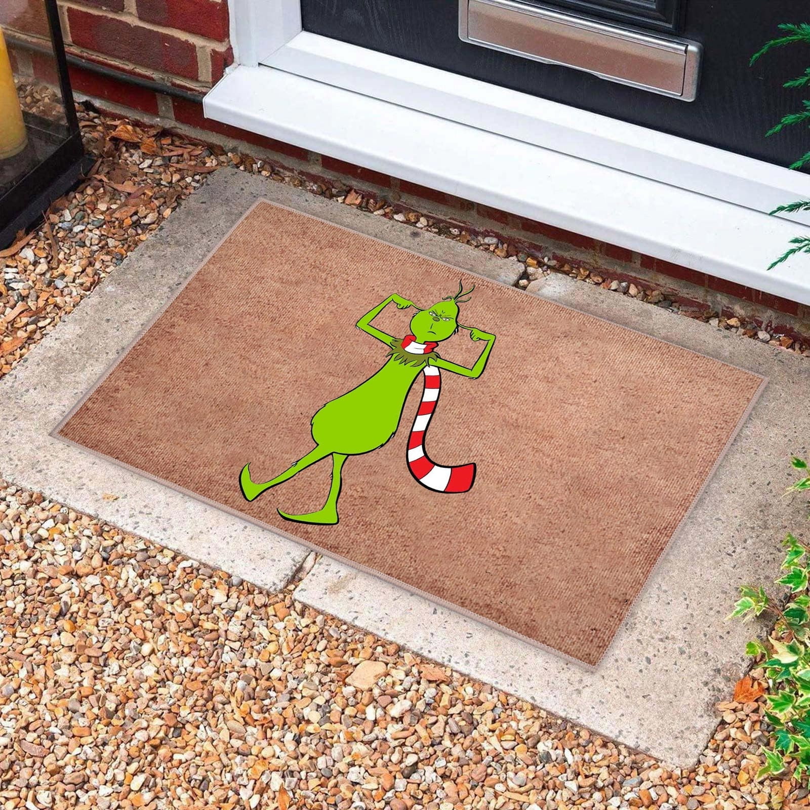 Funny Doormat Christmas Grinch Please Front Porch Doormat for