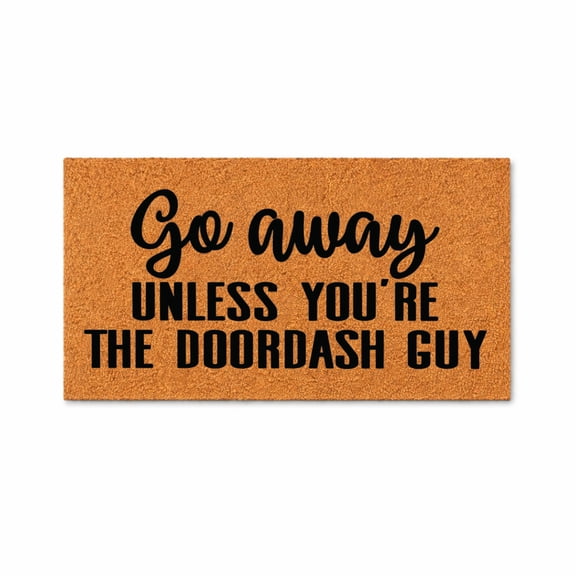 Go Away Unless You're The Doordash Guy Doormat, Funny Welcome Door Mat For Front Door Entryway Home Decor (36x72 inches) WoodByStu 5722