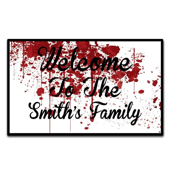 Funny Doormat Halloween Blood Splatter Doormat Non Slip Abstract Art Gift Rug Spring Home Decor Living Room Door Mat Floor Mat for Indoor Outdoor Gift for Mother 16X24 Inch