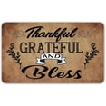 thumbnail image 1 of Funny Doormat Indoor Entray Front Porch Welcome Mat with Back 24"x16" Thankful Grateful and Bless Funny Doormat for Entrance Way Personalized Mat for Front Door Mat No Slip Kitchen Rug, 1 of 4