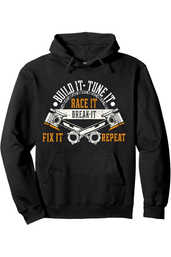 Funny Drag Race, Race Mechanic, Car Fan, Motorsport Hoodie Pullover Hoodie - Comfort Meets Style - Best Gifts for Men Women Dad Mom Sister Brother Friends