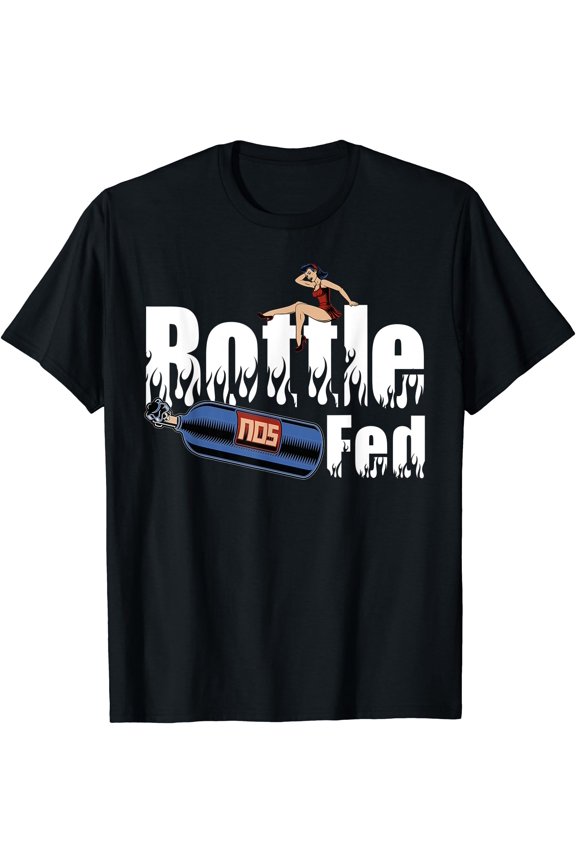 Funny Drag Racing Race Car Power Adder NOS Bottle Fed T-Shirt, Unisex T-Shirt