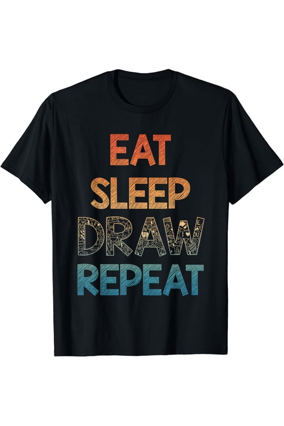 Funny Drawing Painter Art Kids Men Women Pencil Sketching T-Shirt