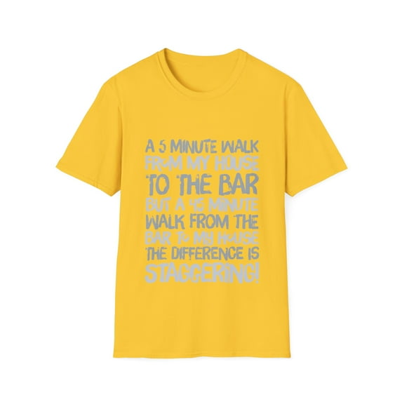 Funny Drinking Novelty Walking Chalk Print T-shirts