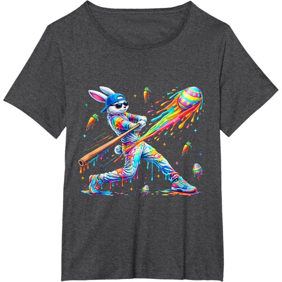 Funny Dripping Drip Rabbit Bunny Baseball Easter Men Boy Kid T-Shirt