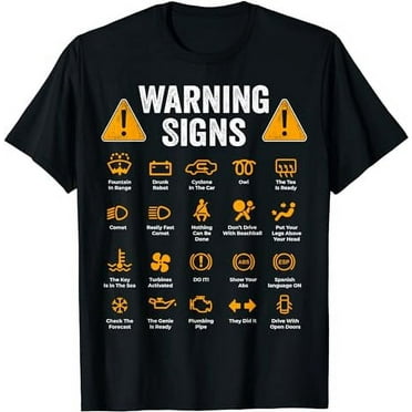 Funny Driving Warning Signs 101 Auto Mechanic Gift Driver Short Sleeve T-Shirt