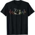 thumbnail image 1 of Funny Drum Heartbeat Drummer Drumming Drum sticks Retro T-Shirt men and women can wear,black,white,creative gift, 1 of 4