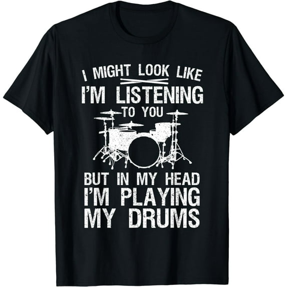Funny Drummer Art For Men Women Drum Player Percussion Lover T-Shirt