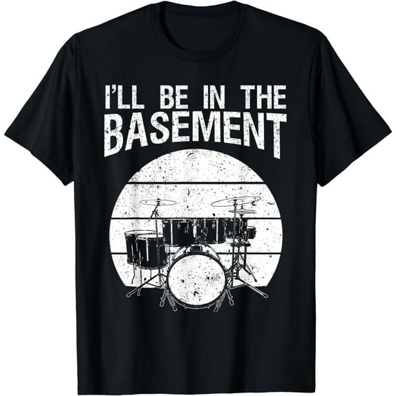 Funny Drummer Art For Men Women Drum Set Drumming Lovers T-Shirt