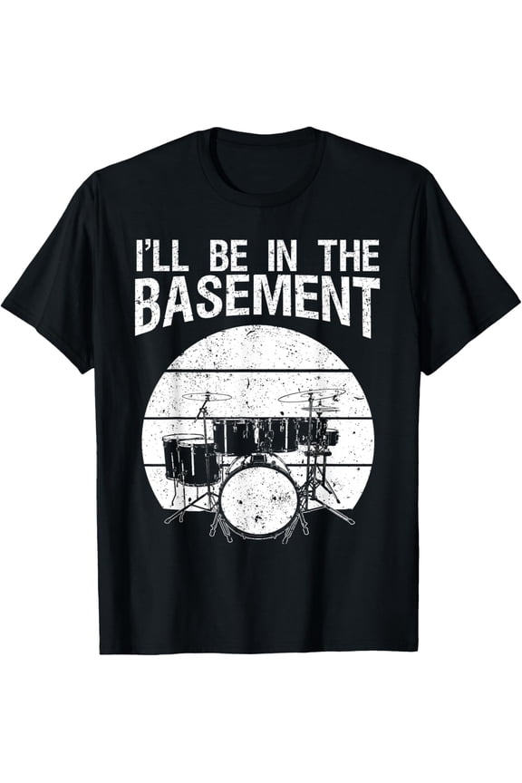 Funny Drummer Art for Men Women Drum Set Drumming Lovers T-Shirt