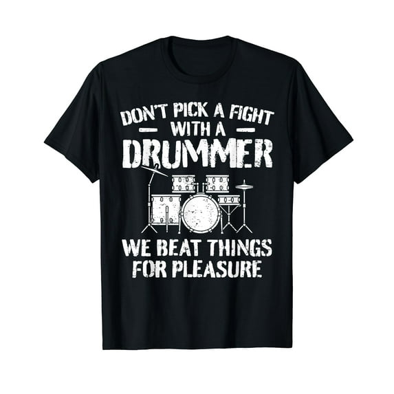 Funny Drummer Drumming Drums Percussionist I Beating Things T-Shirt