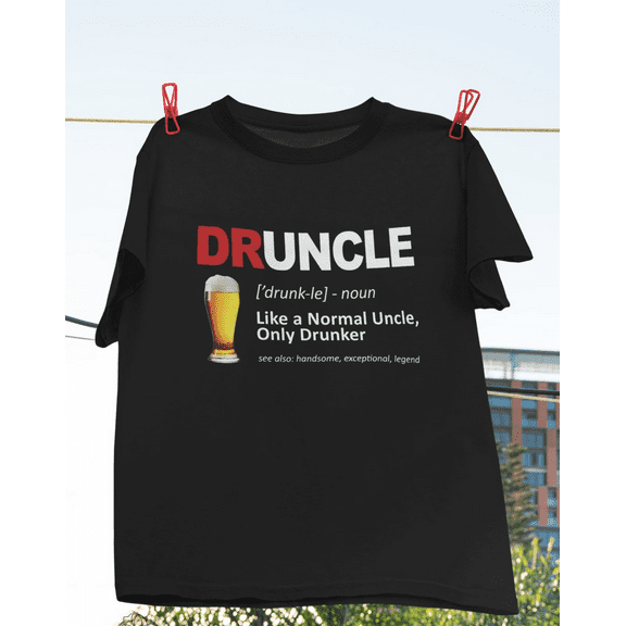 Funny Druncle Like A Normal Uncle Only Drunker Drunk Uncle Vintage T-Shirt, Drunker Uncle Shirt, Drunkle Shirt, International Beer Shirt