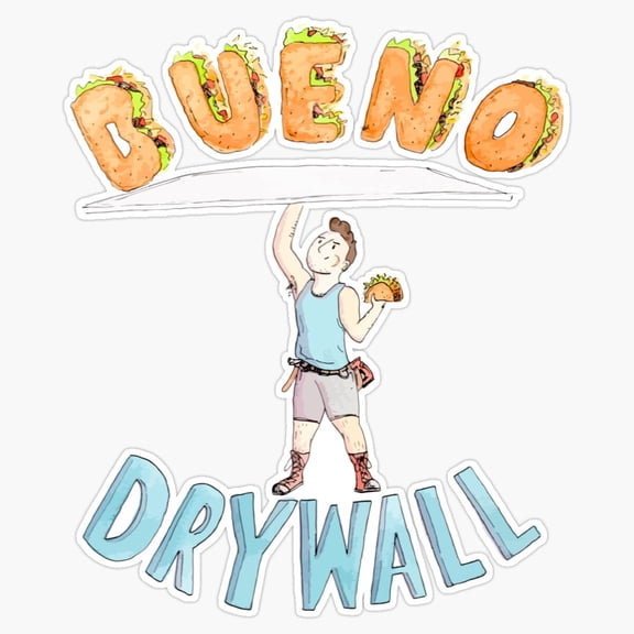 Funny Drywall Construction Industry Logo Bueno Sarcastic Tradesman Repair Badge Decal For Truck Sticker