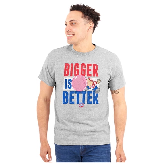 Funny Dubble Bubble Bigger is Bettter Men's Graphic T Shirt Tees Brisco Brands 3X