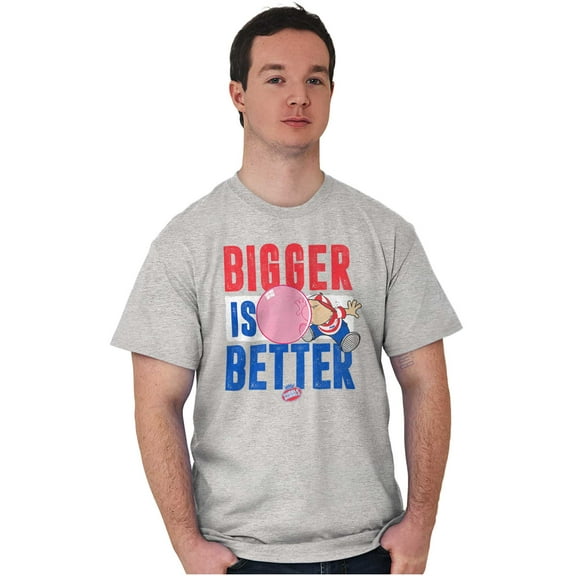 Funny Dubble Bubble Bigger is Bettter Men's Graphic T Shirt Tees Brisco Brands S