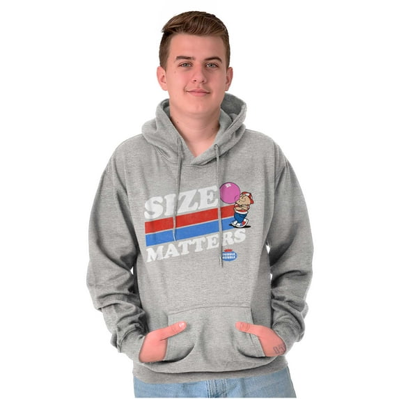 Funny Dubble Bubble Size Matters Unisex Plus Size Hoodie Brisco Brands 3X