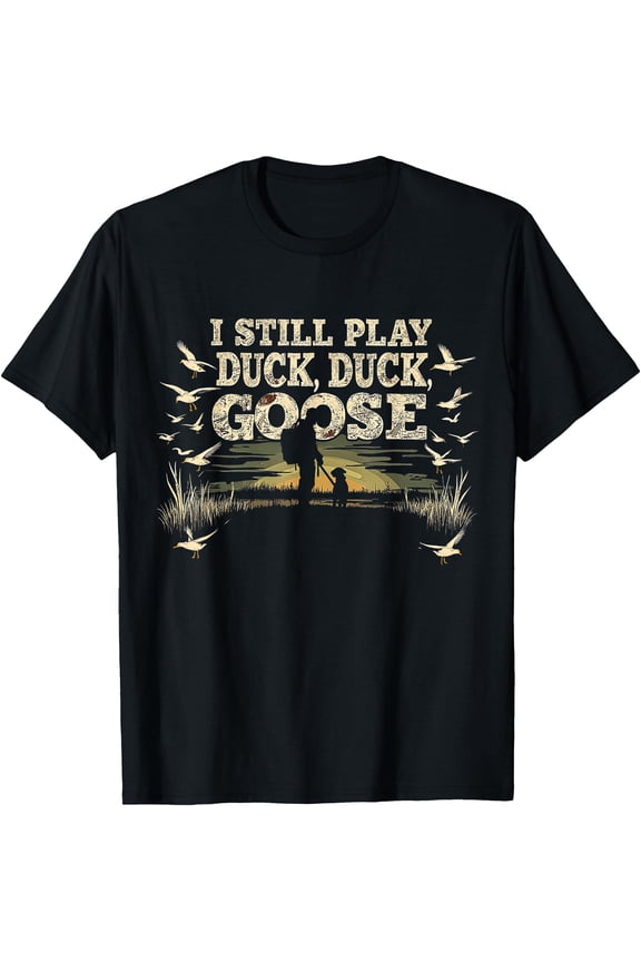 Funny Duck Camo Goose Dux Waterfowl Sitka Hunting Gear T-Shirt