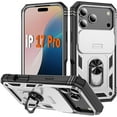 thumbnail image 1 of MYKOMI Military Case for iPhone 17 Pro,Metal Kickstand & Slide Camera Cover,Multi-Layer Heavy Duty Full Body Shockproof Protection Hard Shell for iPhone 17Pro, 1 of 9