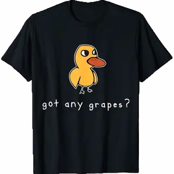 Funny Duck Got Any Grapes Graphic Summer Design T-Shirt