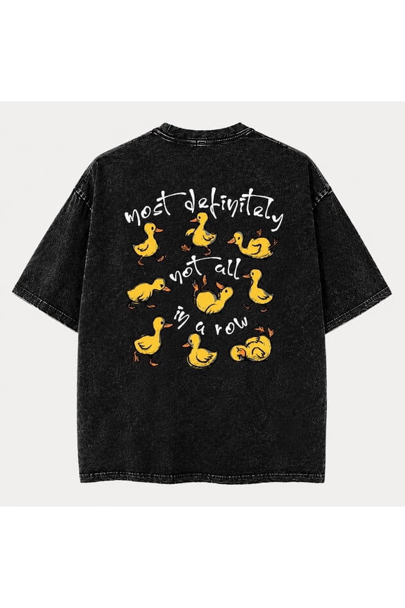 Funny Duck Graphic Mineral Wash T-Shirt, Unisex Classic Fit Tee
