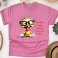 thumbnail image 1 of Funny Duck Graphic T-Shirt Wanna Be Happy Just Add Ducks Unisex, Heliconia, Size 2XL, 1 of 6