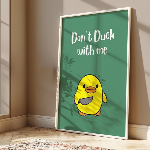 Funny Duck Meme Poster - Wall Arttrendy Home Decor Humor Gift For Gamers & Meme Lovers , Poster Only