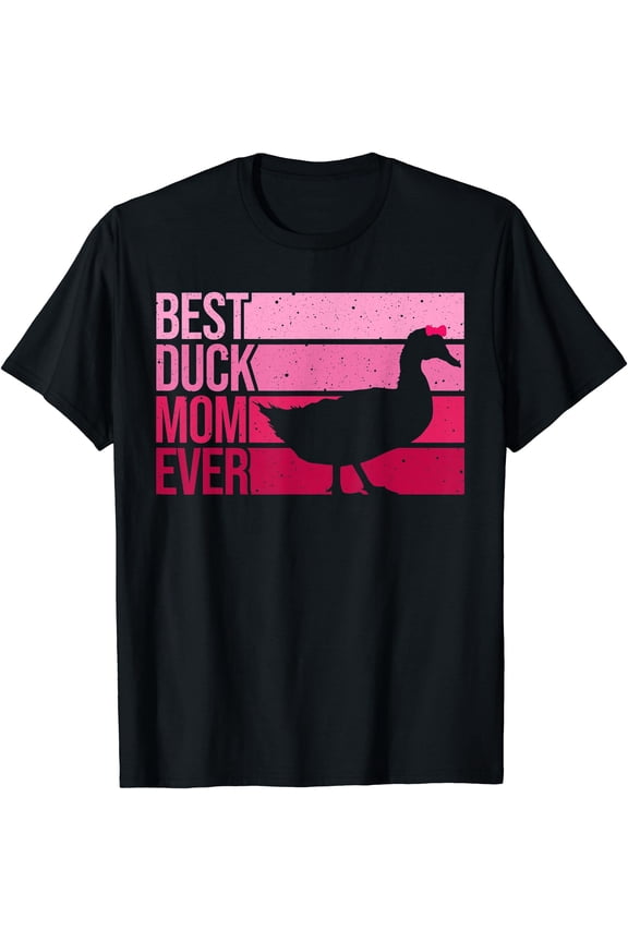 Funny Duck Mom Art For Women Girls Mother's Day Duck Lovers T-Shirt