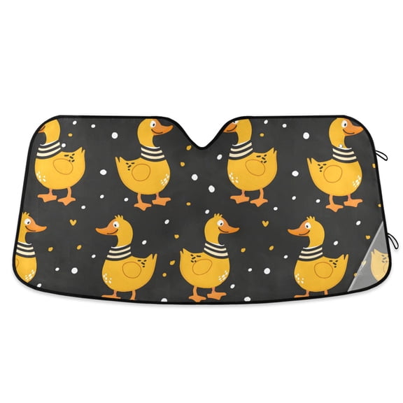 Funny Ducks Car Windshield Sun Shade Foldable Car Front Window Visor Heat and UV Protection 53x23.5
