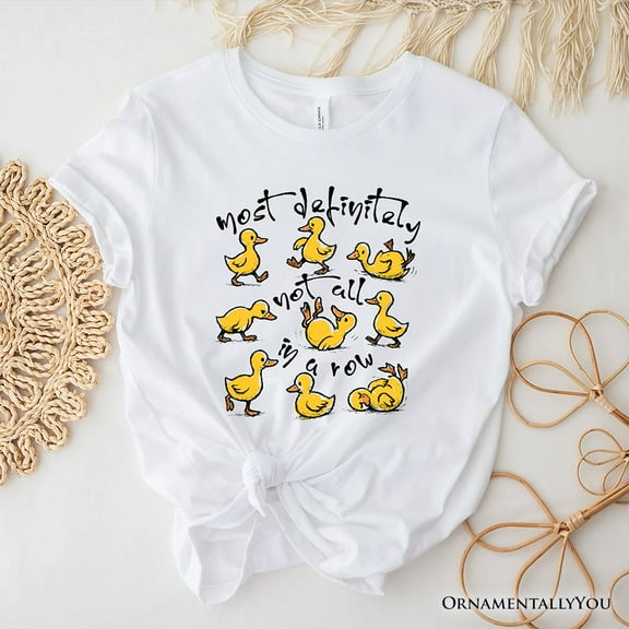 Funny Ducks Not All in a Row Sarcastic T-Shirt, Mental Health Motivational Tee