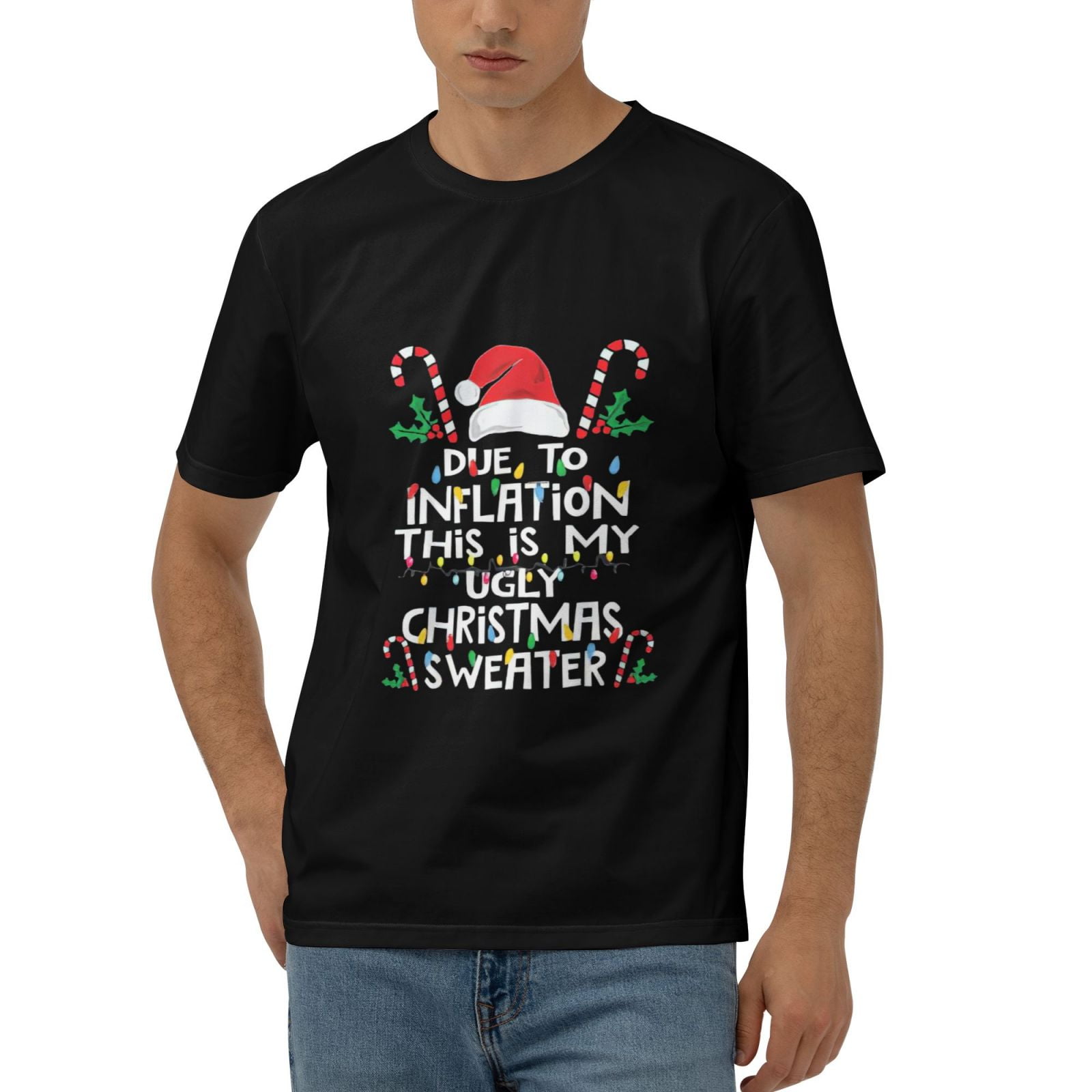 Funny Due To Inflation Ugly Christmas Sweaters Cute Gift