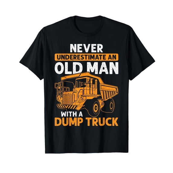 Funny Dump Truck Driver Grandpa Cartoon T-Shirt for Humorous Style