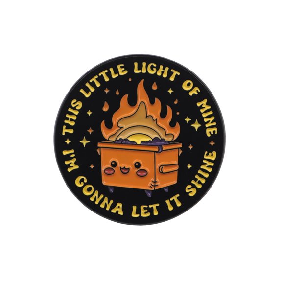 Funny Dumpster Fire & Burnt Out Marshmallow Enamel Pins Set, 5-Piece Sarcastic Mental Health Lapel Pins, Cute Brooches for Backpacks, Jackets, Hats, Bags, Aesthetic Gifts