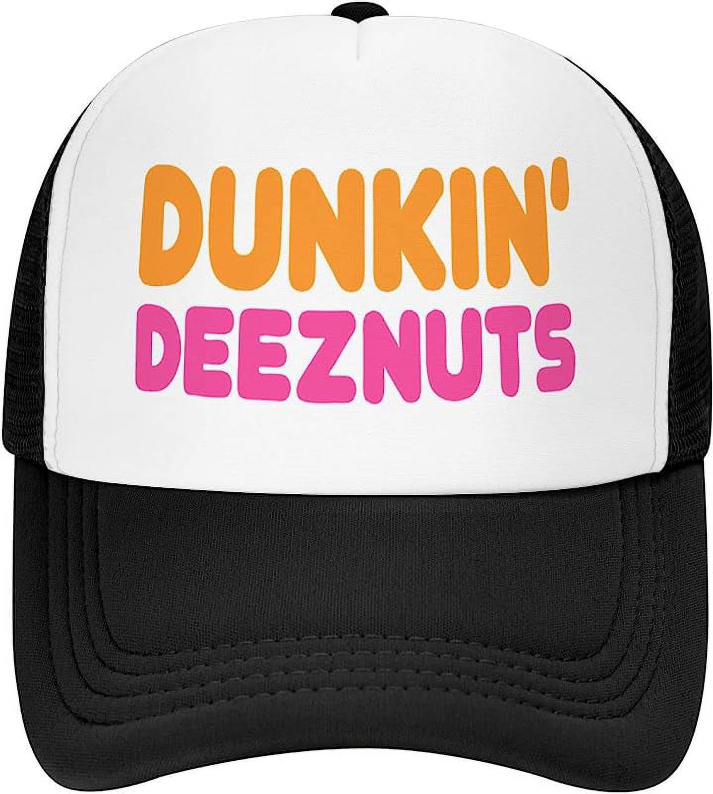 Funny Dunkin Deez Nuts Hat Men Women Beer Silly Party Trucker Hats