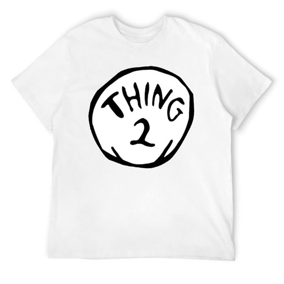 Funny Duo Graphic T-Shirt, Crazy Hair Character Print Matching Tee for Kids & Adults White-style S