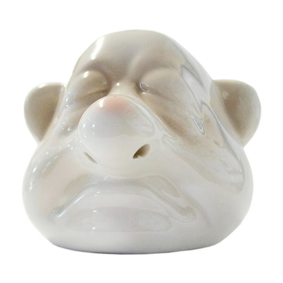 Funny Dwarf Ceramic Yolk Separator Handheld White Running from Nose Separator Tool Creative Household Kitchen Gadget Tools for Cooking Baking