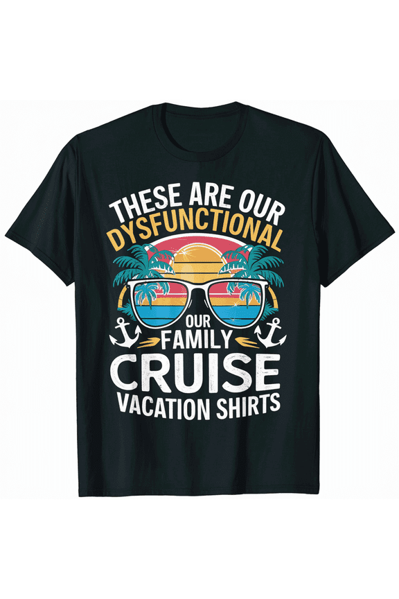 Funny Dysfunctional Family Cruise Vacation Unisex Graphic T-Shirt