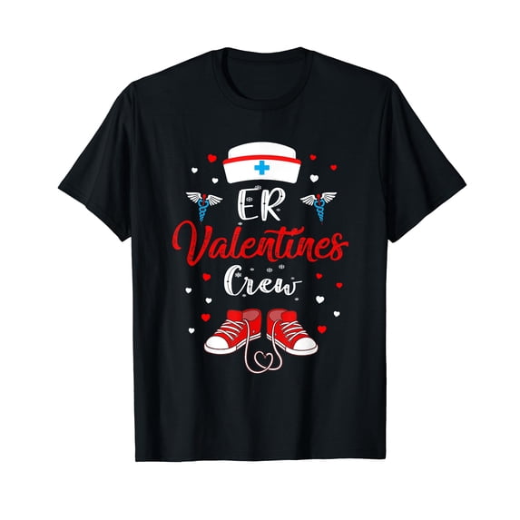 Funny ER Valentines Day Nurse Crew Family Group Nursing T-Shirt