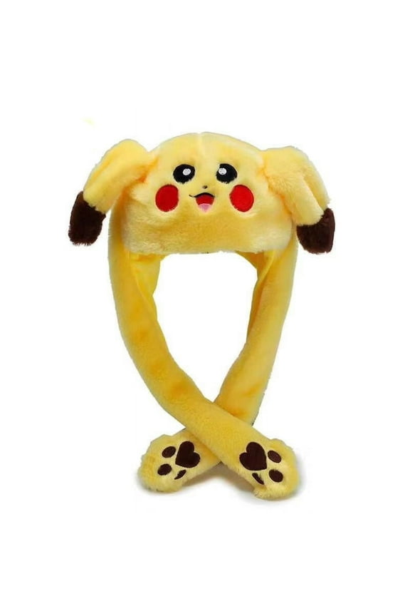 Funny Ear Moving Jumping Hat Creative Cute Pika Plush Movable Ears Hat