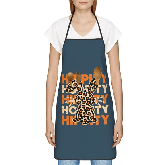 Funny Easter Apron for Women Men - Cute Bunny & Eggs Kitchen Apron with Pockets - Waterproof Cooking Bib for BBQ Baking Gardening Cafe, Easter Decor 2026, Easter Bunny Accessories, Hostess Gift Ideas