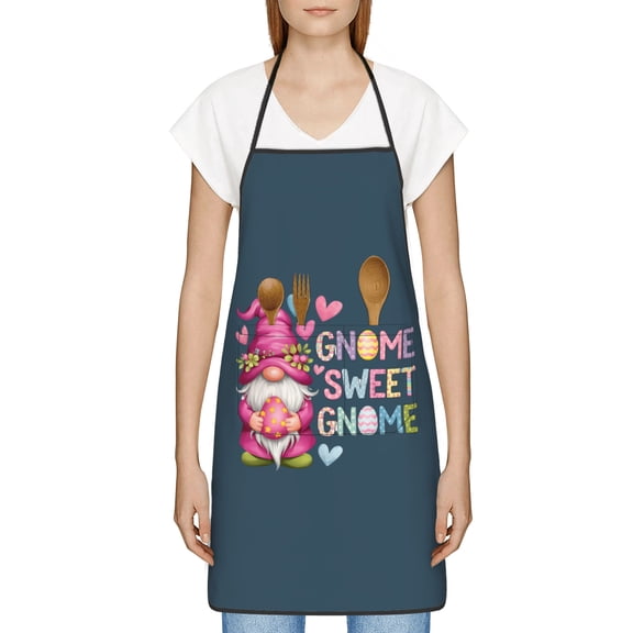 Funny Easter Apron for Women Men - Cute Bunny & Eggs Kitchen Apron with Pockets - Waterproof Cooking Bib for BBQ Baking Gardening Cafe, Easter Decor 2026, Easter Bunny Accessories, Hostess Gift Ideas