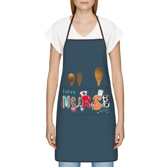 Funny Easter Apron for Women Men - Cute Bunny & Eggs Kitchen Apron with Pockets - Waterproof Cooking Bib for BBQ Baking Gardening Cafe, Easter Decor 2026, Easter Bunny Accessories, Hostess Gift Ideas