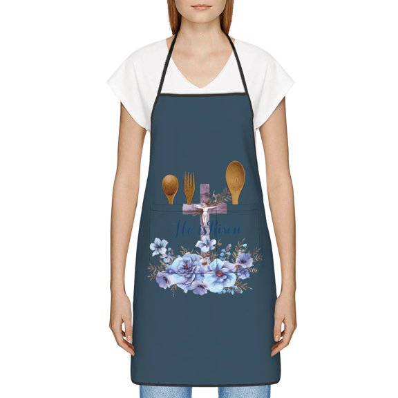 Funny Easter Apron for Women Men - Cute Bunny & Eggs Kitchen Apron with Pockets - Waterproof Cooking Bib for BBQ Baking Gardening Cafe, Easter Decor 2026, Easter Bunny Accessories, Hostess Gift Ideas