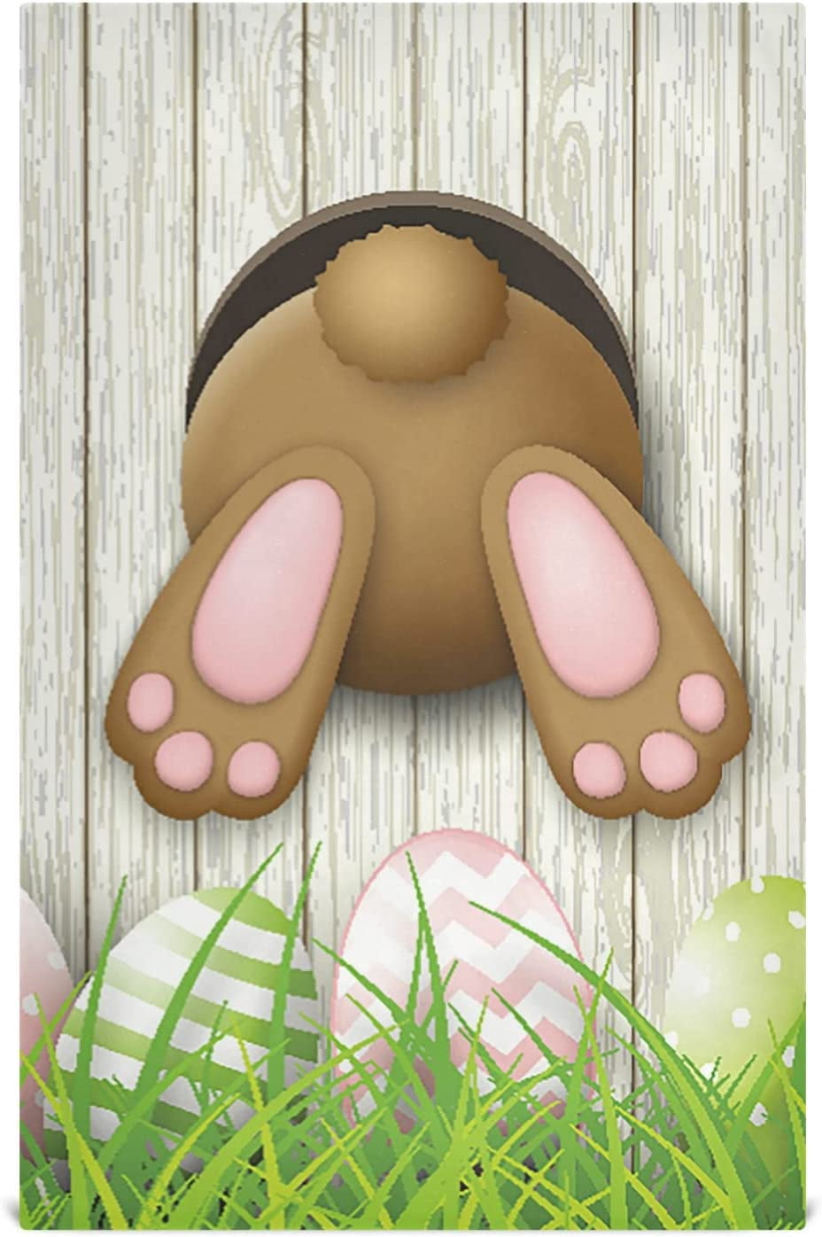 Funny Easter Bunny Bottom Kitchen Tea Towels Set of 4 Absorbent Hand ...